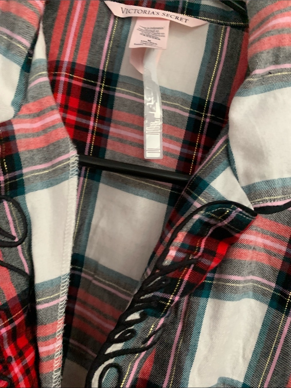 Victoria's Secret Red, White and Black Plaid Pajama Set - Picture 2 of 4